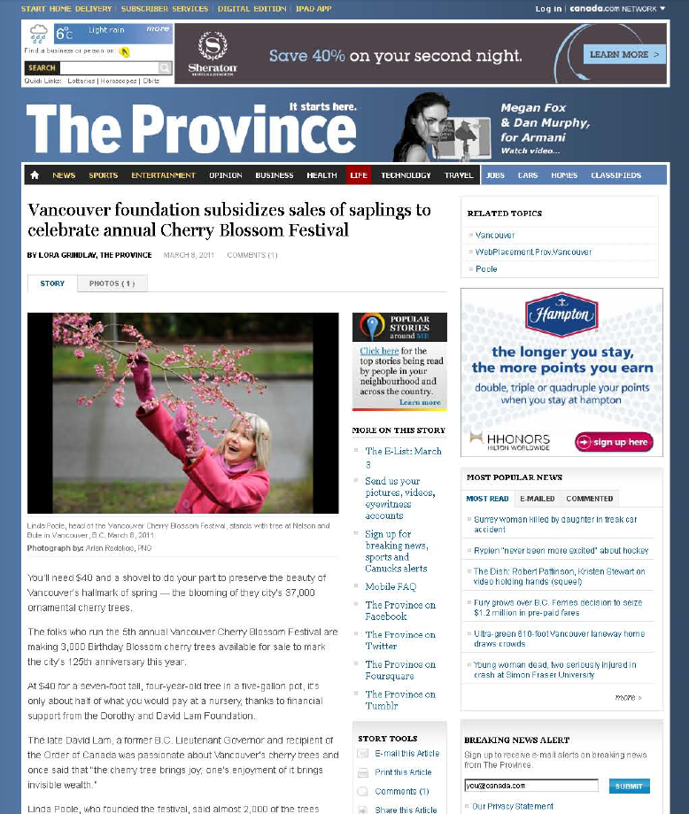 The Province - March 8, 2011