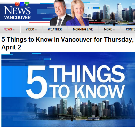 CTV News Vancouver April 2, 2015