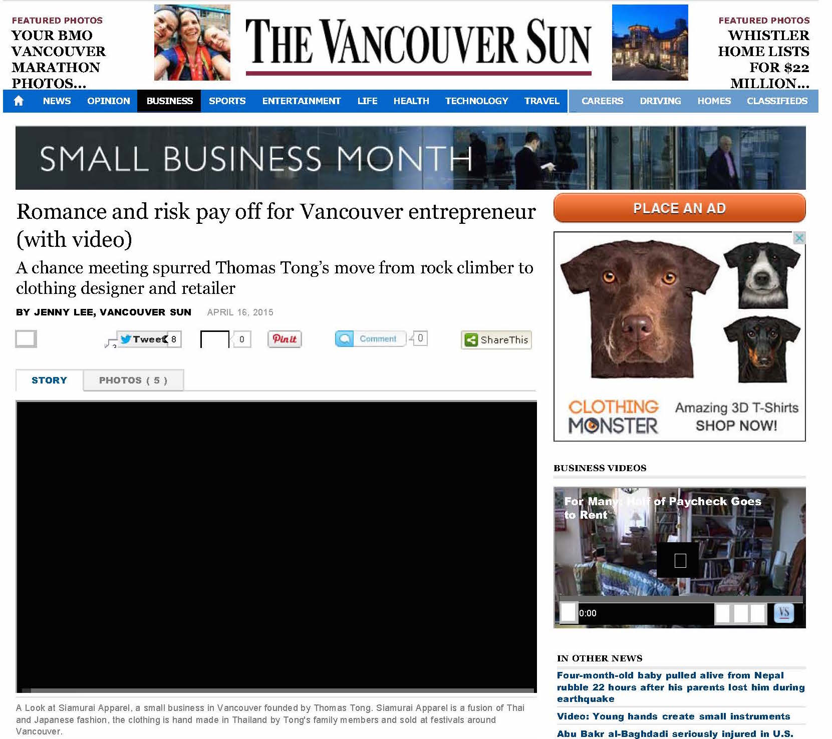 The Vancouver Sun April 16, 2015