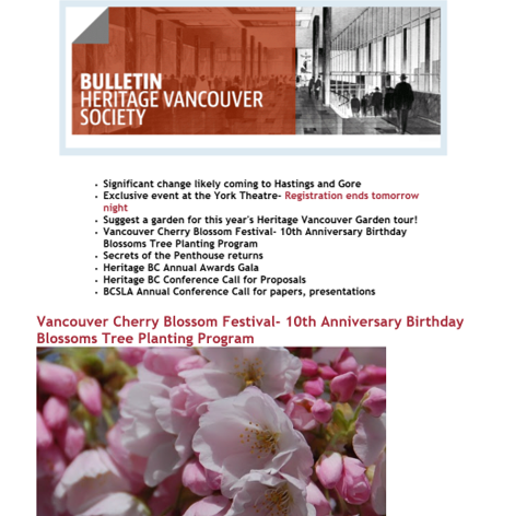 Heritage Vancouver - January 26, 2016